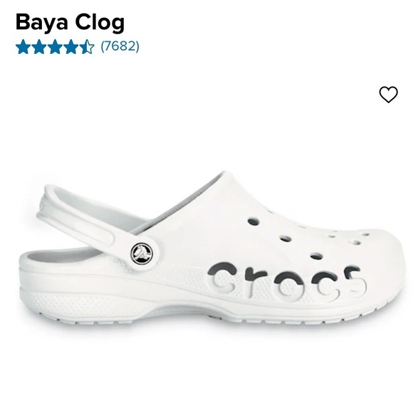 CROCS HTF BAYA CLOGS BRIGHT WHITE New with Tags Women’s 10/Men’s 8 - Picture 7 of 11